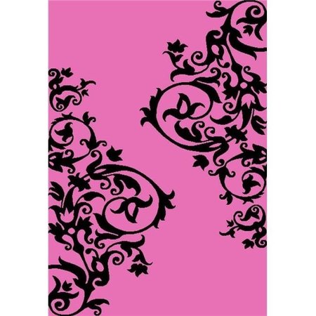 CONCORD GLOBAL TRADING Concord Global 23373 2 ft. 7 in. x 4 ft. 1 in. Alisa Tatoo Scroll - Pink 23373